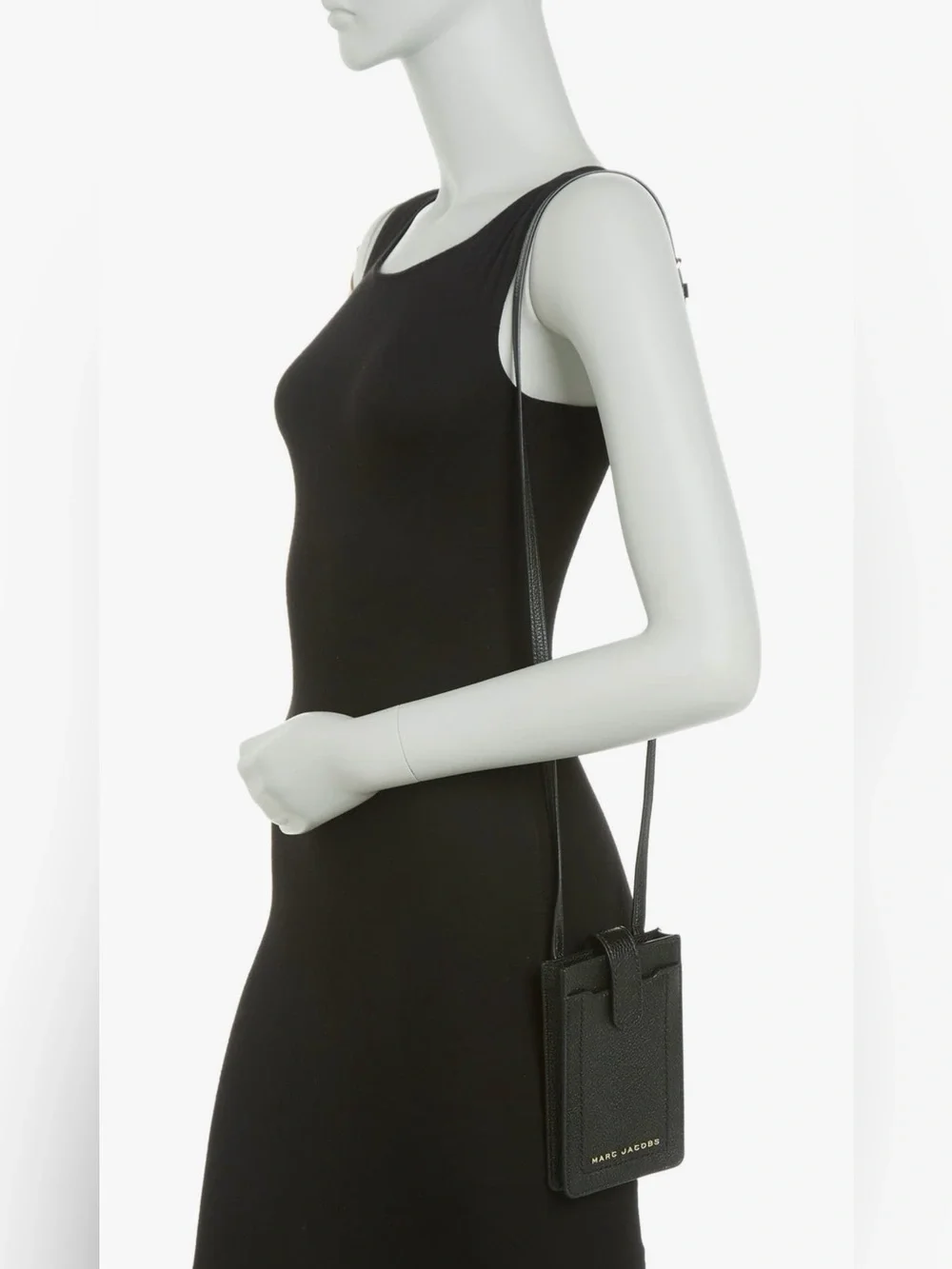 Marc Jacobs Black Leather Phone Crossbody bag